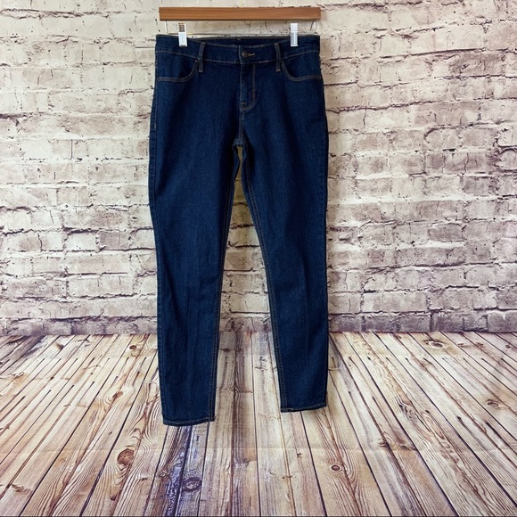 Old Navy Dark Wash Super Skinny Mid Rise Denim Jeans - Picture 1 of 7